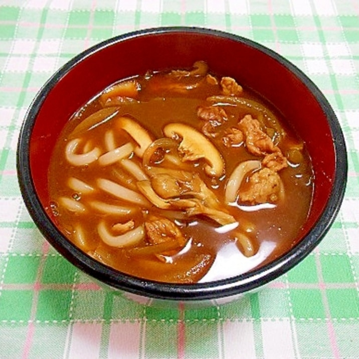 きのこのカレーうどん